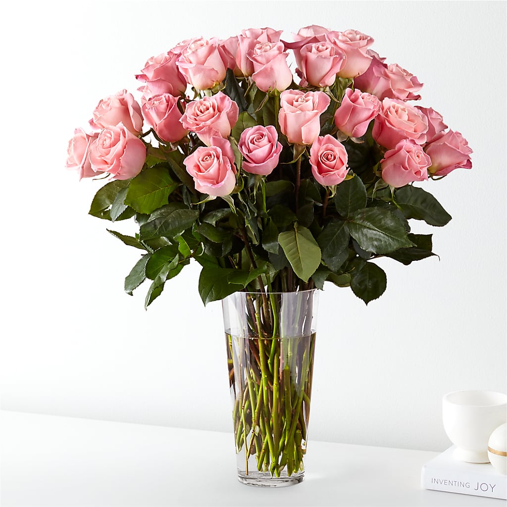 Long Stem Pink Rose Bouquet – Petal Pockets, Fontana CA