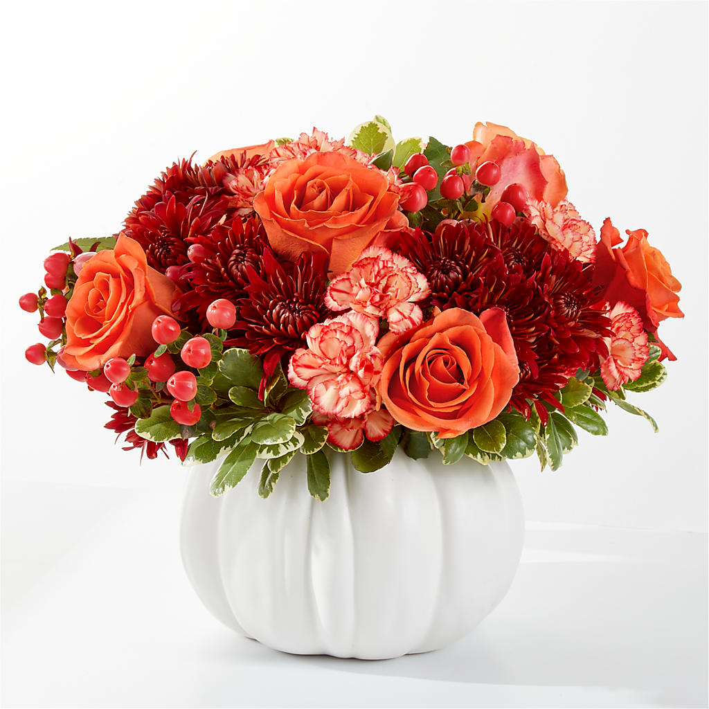 Autumn Air Pumpkin Bouquet – Petal Pockets, Fontana CA