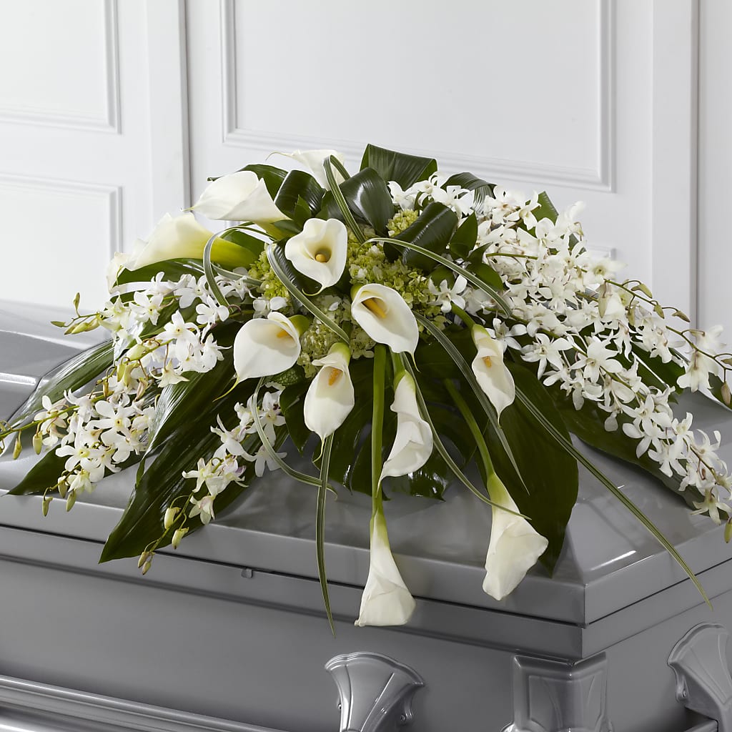 Angel Wings Casket Spray – Petal Pockets, Fontana CA