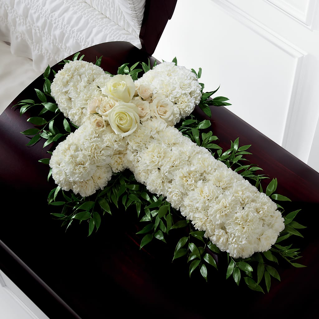 Peaceful Memories Casket Spray (Standard) – Petal Pockets, Fontana CA