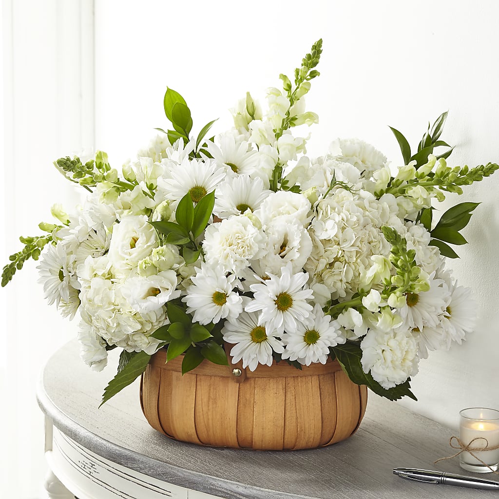Pure Ivory Basket – Petal Pockets, Fontana CA