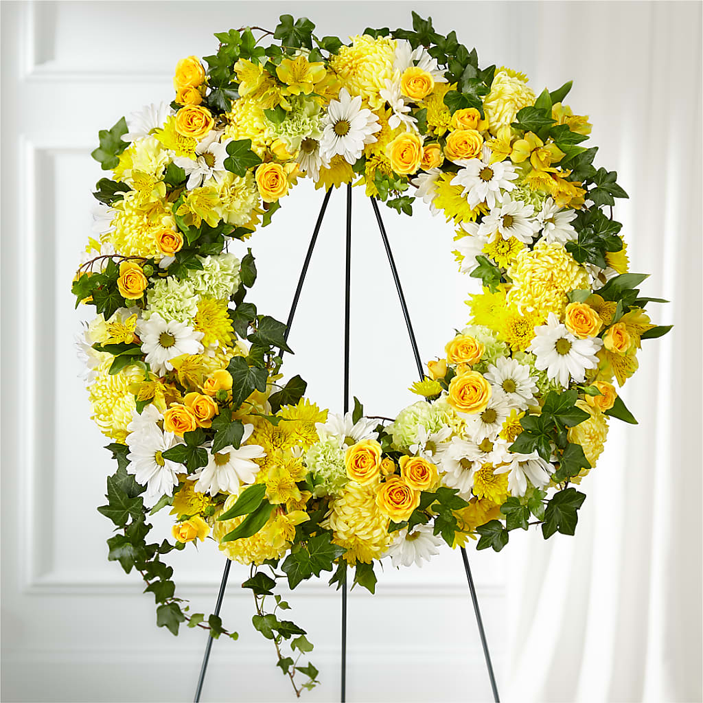 Golden Remembrance Wreath – Petal Pockets, Fontana CA