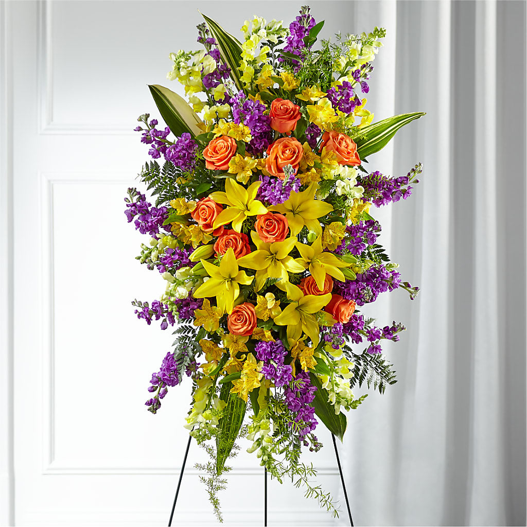 Thoughtful Prayers Standing Spray – Petal Pockets, Fontana CA