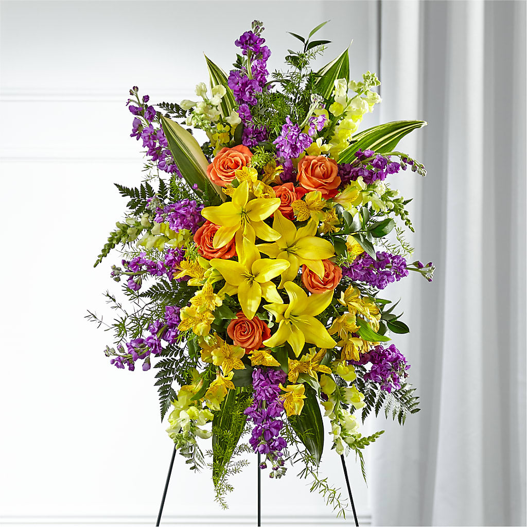 Thoughtful Prayers Standing Spray – Petal Pockets, Fontana CA