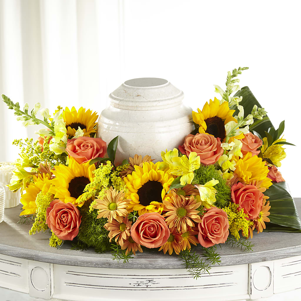 Faithful Sunflower Cremation Adornment – Petal Pockets, Fontana CA