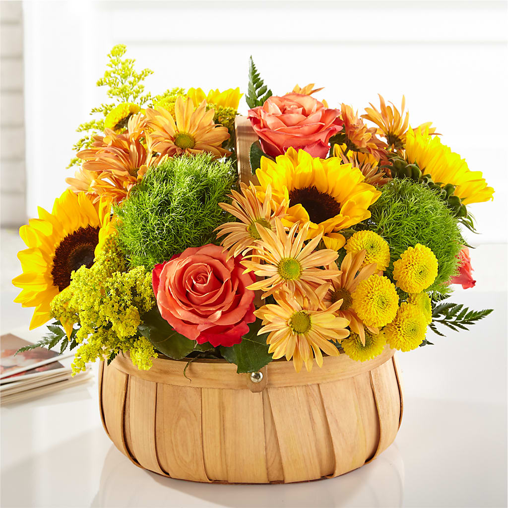 Harvest Sunflower Basket – Petal Pockets, Fontana CA
