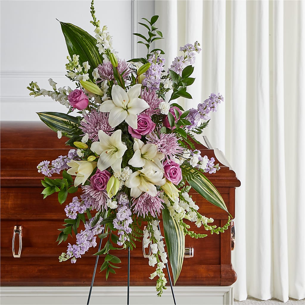 Grateful Hearts Standing Spray – Petal Pockets, Fontana CA
