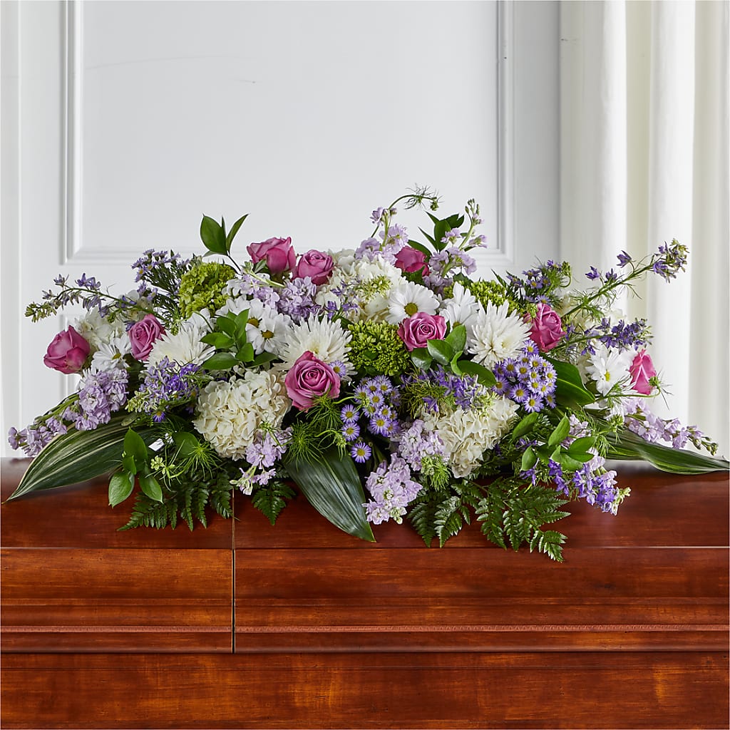 Meadows of Serenity Casket Spray – Petal Pockets, Fontana CA