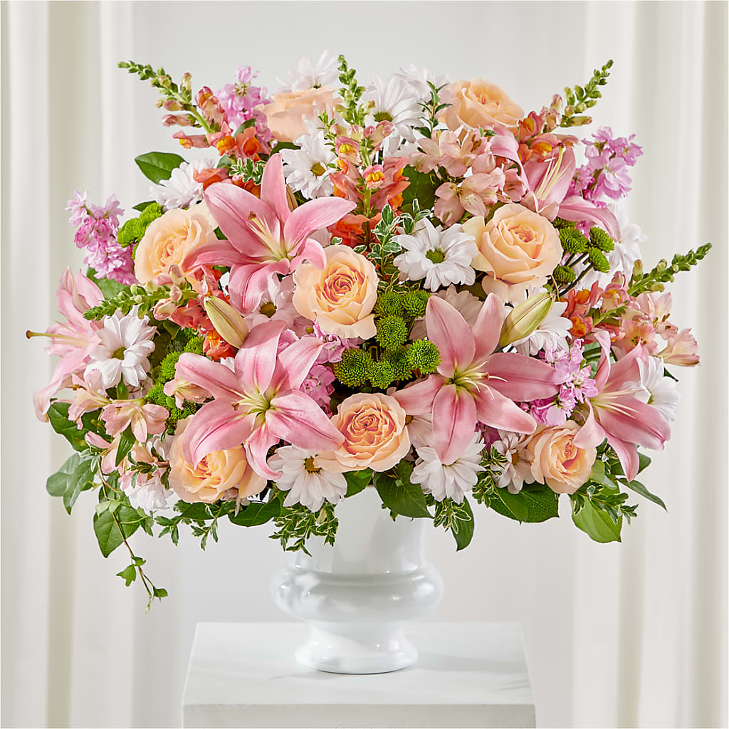 Heartfelt Gesture Urn Arrangement – Petal Pockets, Fontana CA