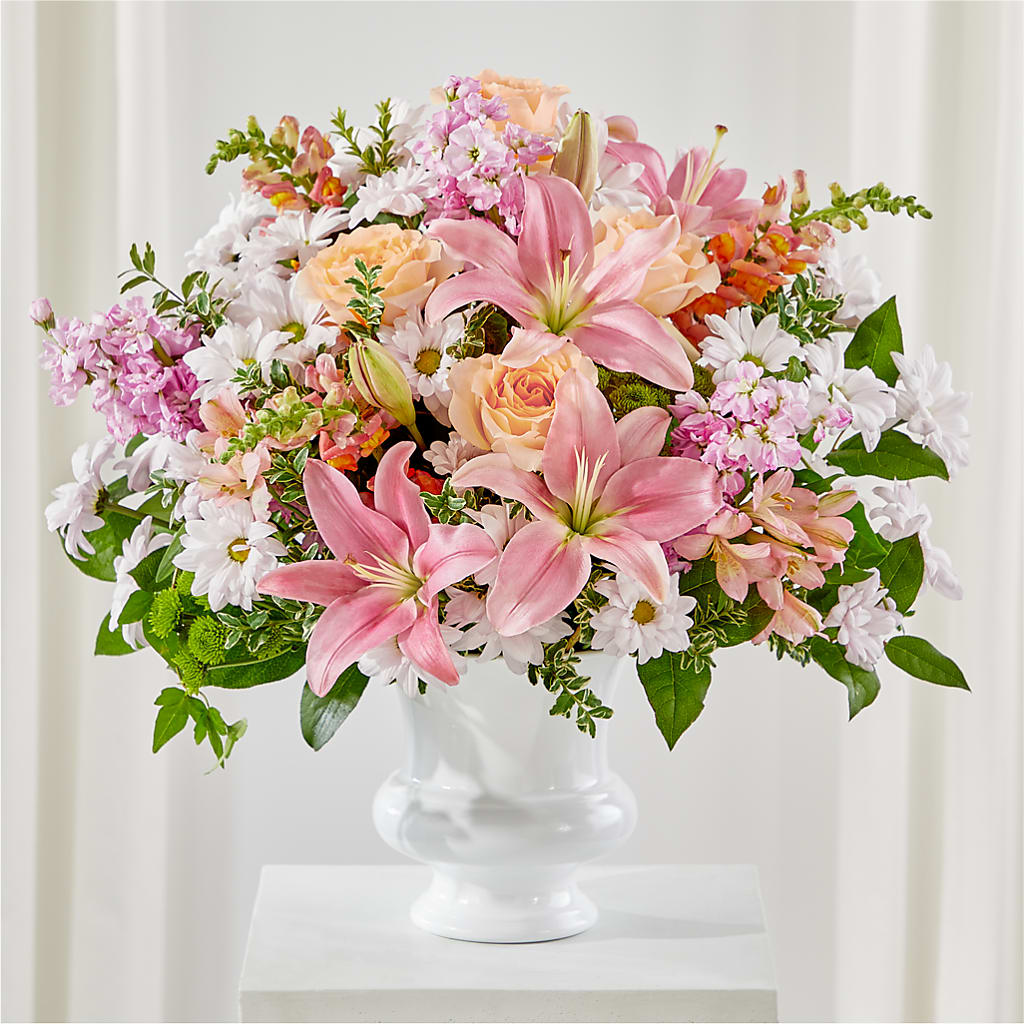 Heartfelt Gesture Urn Arrangement – Petal Pockets, Fontana CA