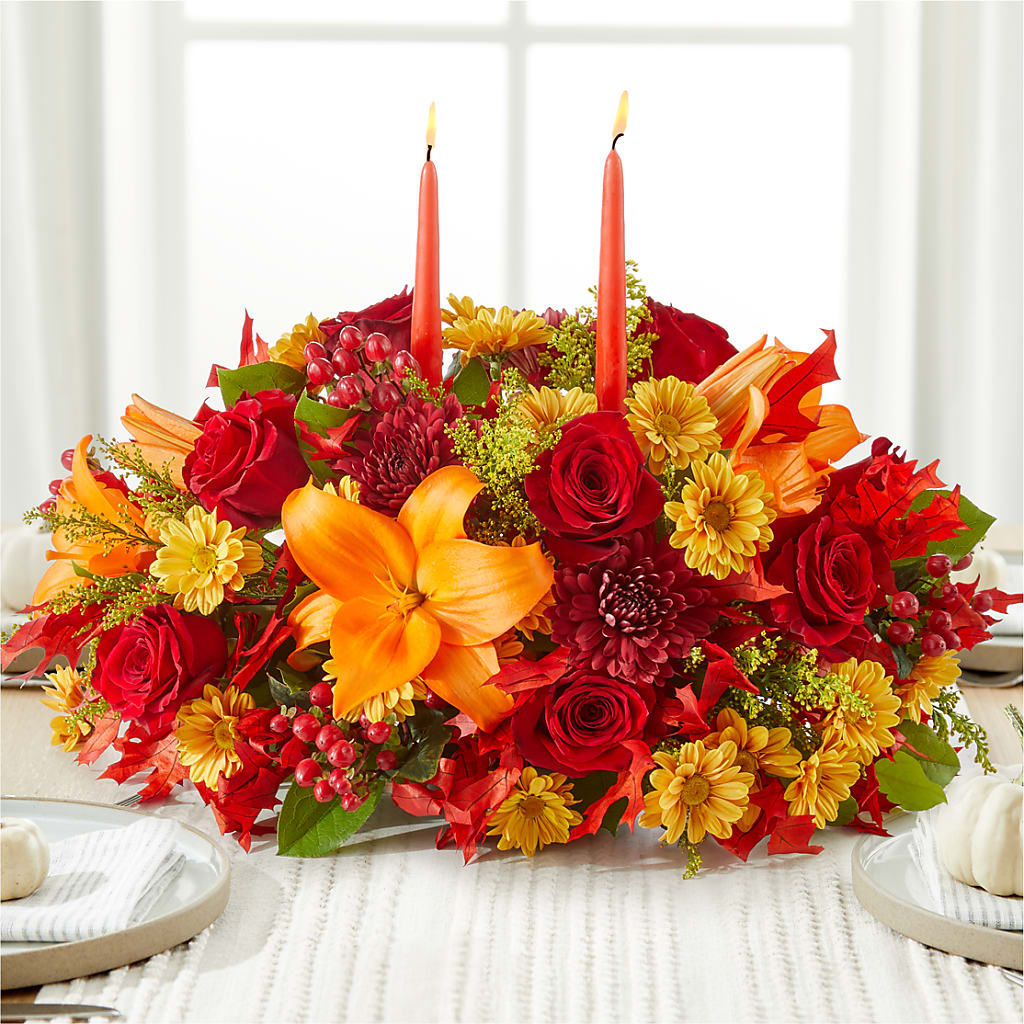 Autumn's Embrace Centerpiece – Petal Pockets, Fontana CA