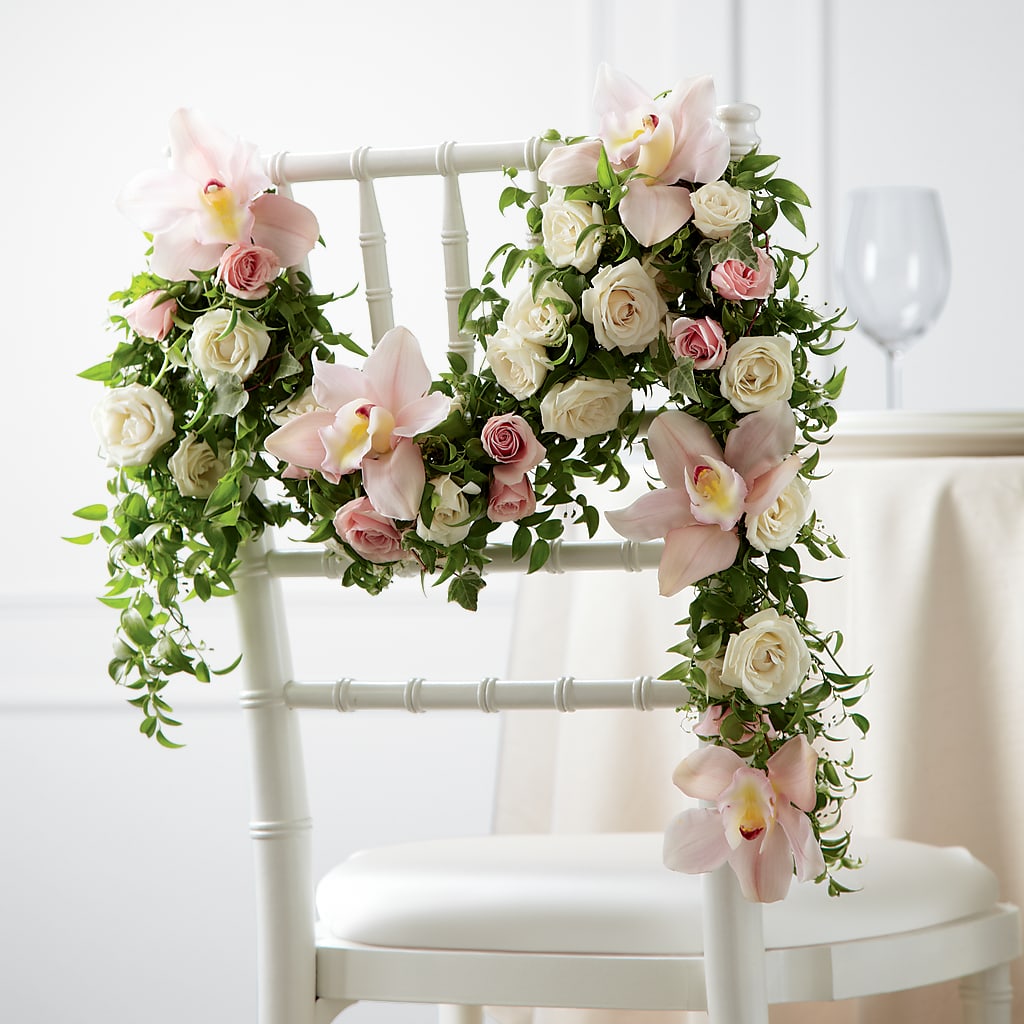 Orchid Rose Chair Décor – Petal Pockets, Fontana CA