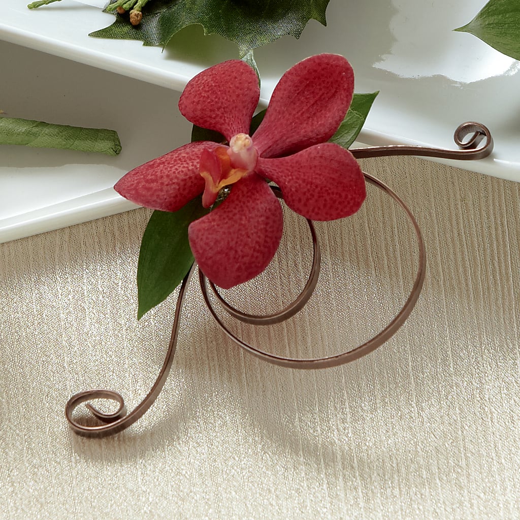 Red Mokara Boutonniere – Petal Pockets, Fontana CA