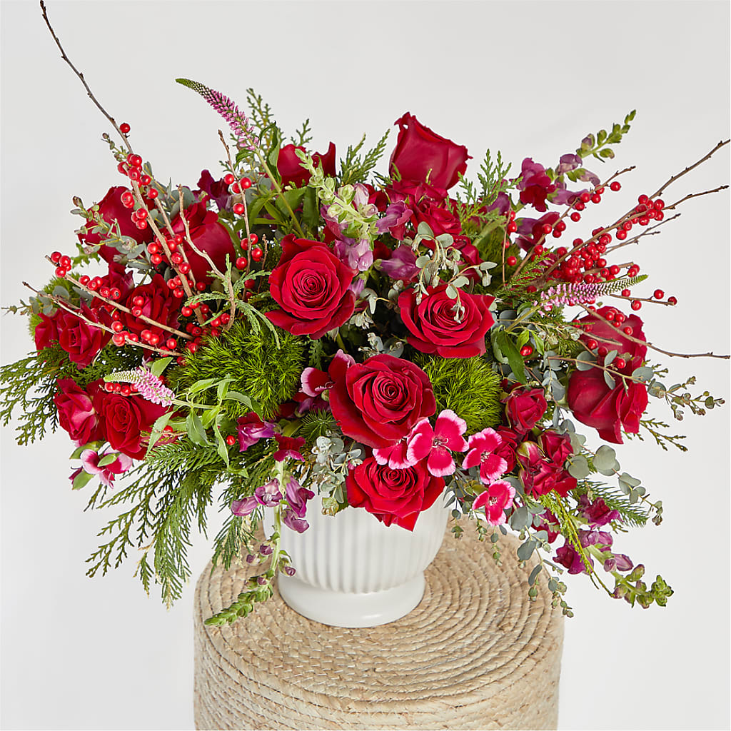 Big Red Bow Bouquet –  Petal Pockets, Fontana CA