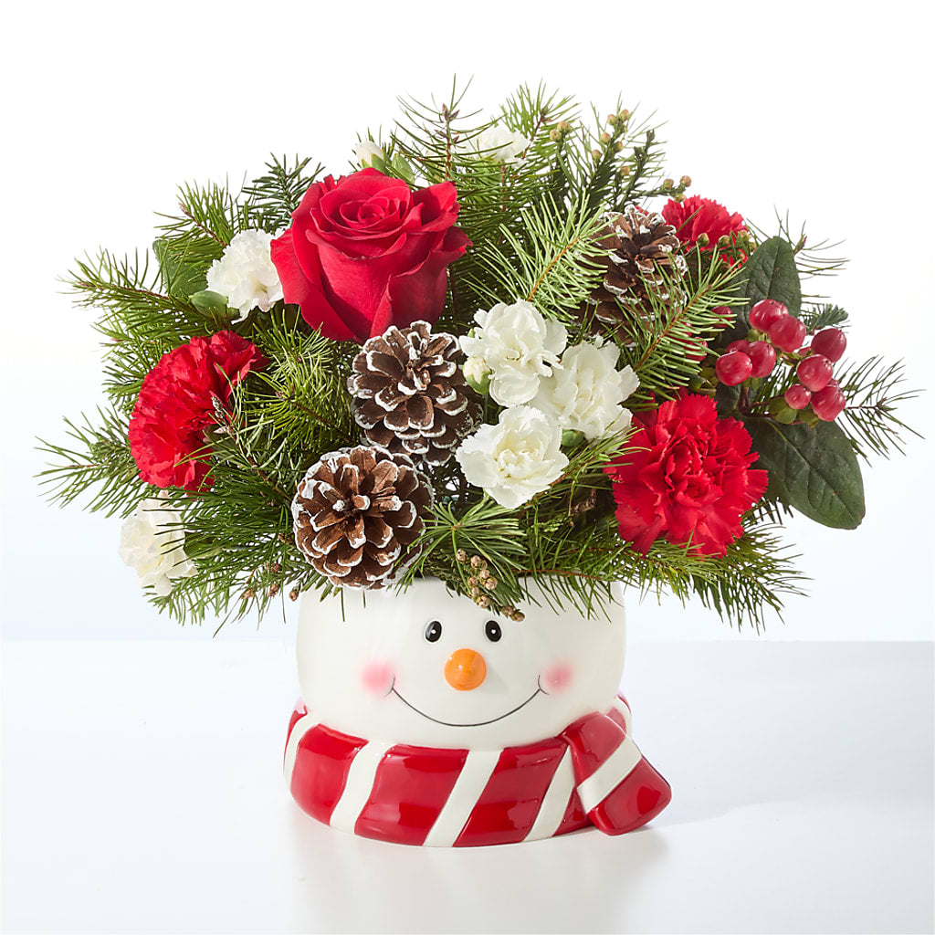 Jolly Snowman Bouquet –  Petal Pockets, Fontana CA