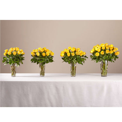 Long Stem Yellow Rose Bouquet –  Petal Pockets, Fontana CA