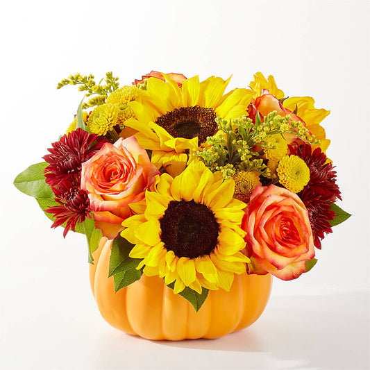 Golden Gourd Pumpkin Bouquet –  Petal Pockets, Fontana CA