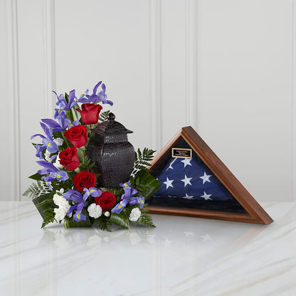 Patriotic Tribute Arrangement –  Petal Pockets, Fontana CA