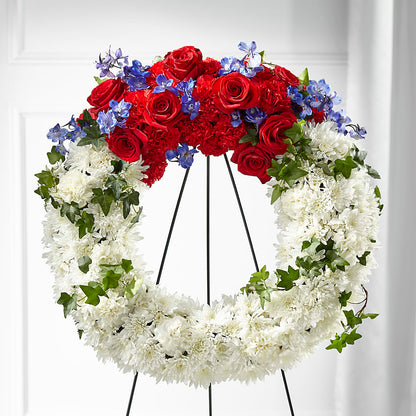 Patriotic Passion Wreath –  Petal Pockets, Fontana CA
