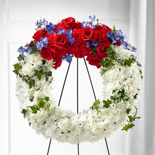 Patriotic Passion Wreath –  Petal Pockets, Fontana CA