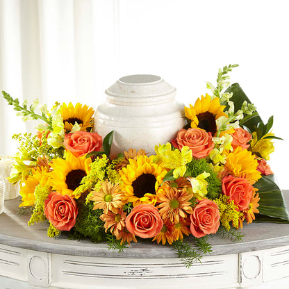 Faithful Sunflower Cremation Adornment –  Petal Pockets, Fontana CA
