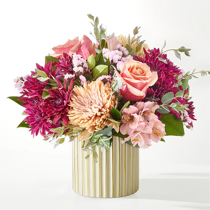 Berry Cobbler Bouquet with Ivory Vase –  Petal Pockets, Fontana CA