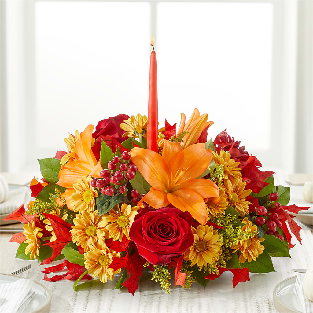 Autumn's Embrace Centerpiece –  Petal Pockets, Fontana CA