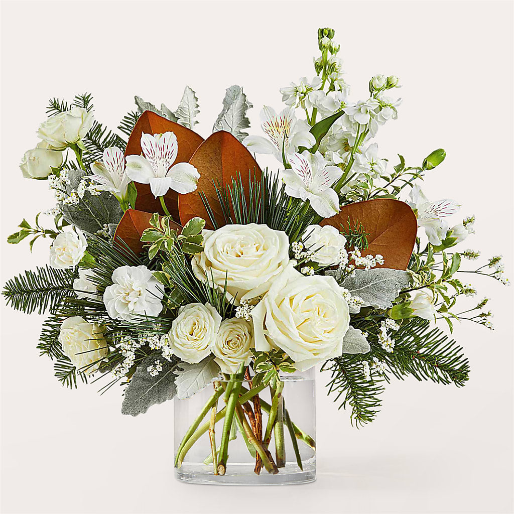 Fresh Snowfall Bouquet –  Petal Pockets, Fontana CA