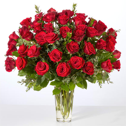 Forever Yours Fifty Stem Red Rose Bouquet –  Petal Pockets, Fontana CA
